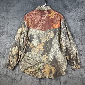 Remington Realtree Camo Shirt Men‎ Medium Hardwood Hunting Button Up Vintage